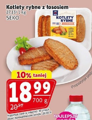 Kotlety rybne z łososiem SEKO promocja w Prim Market