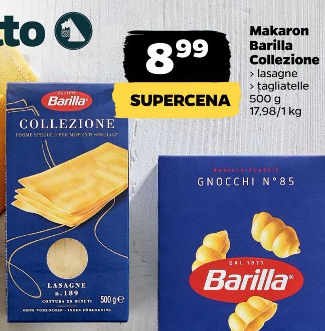 Makaron la collezione lasagne Barilla promocja