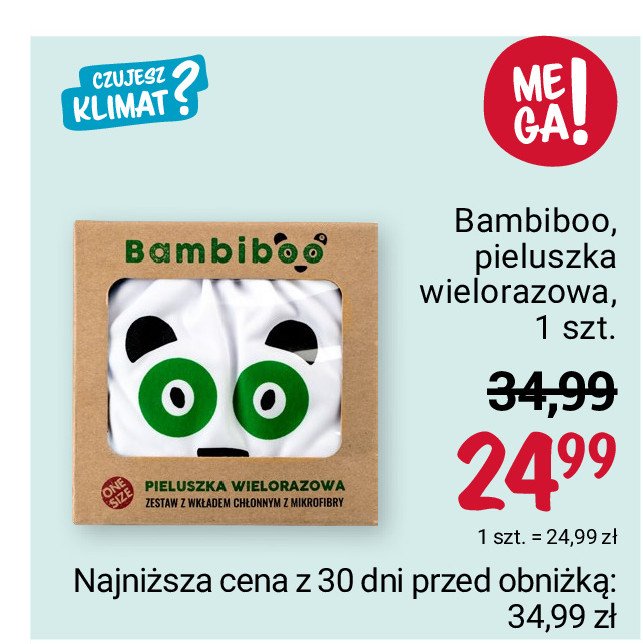 Pieluszka wielorazowa Bambiboo promocja