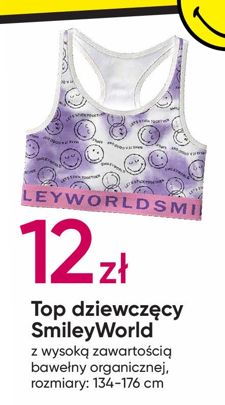 Top dziewczęcy smileyworld 134-176 cm promocja