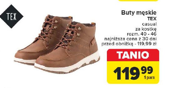 Buty męskie casual rozm. 40-46 Tex promocja