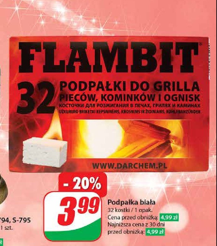 Podpałka w kostce Flambit promocja