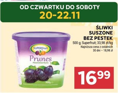 Śliwki suszone bez pestek promocja w Stokrotka