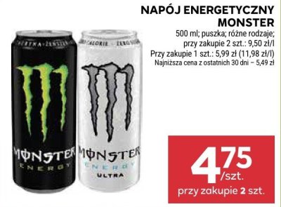 Napój energetyczny Monster promocja w Stokrotka