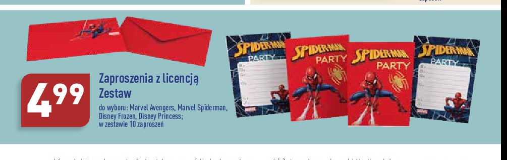 Zaproszenie spiderman promocja