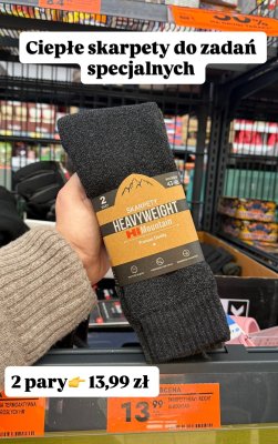 Skarpety ciepłe Heavyweight 2 pary promocja w Biedronka