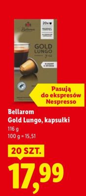 Kawa Bellarom Gold Lungo, kapsułki promocja w Lidl