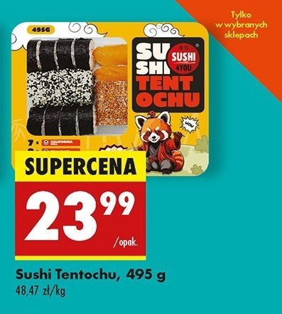 Sushi tentochu Sushi 4you promocja w Biedronka