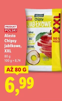 Chipsy jabłkowe XXL Alesto promocja w Lidl