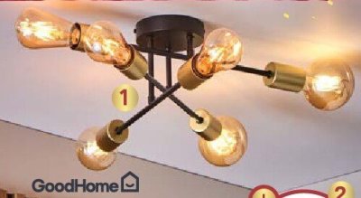 Lampa sufitowa 5063022579423, kolor czarny/złoty  promocja w Castorama