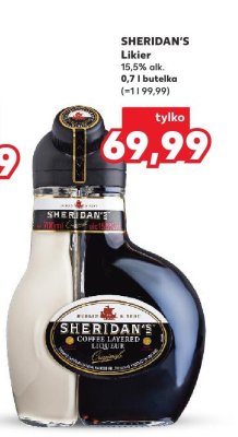Likier SHERIDAN'S 15,5% alk. 0,7 l butelka promocja w Kaufland