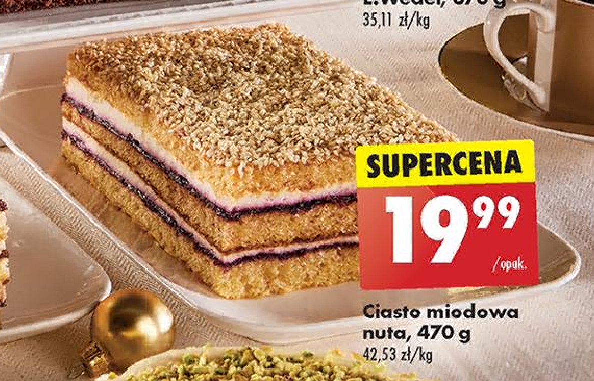 Ciasto miodowa nuta promocja w Biedronka