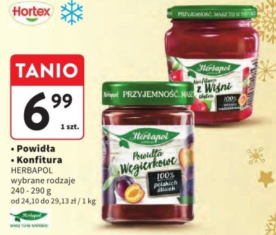 Konfitura HERBAPOL wybrane rodzaje promocja w Intermarche