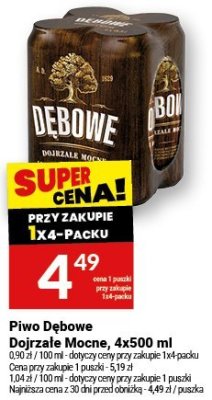 Piwo Dębowe Mocne 4x500ml promocja w Twój Market