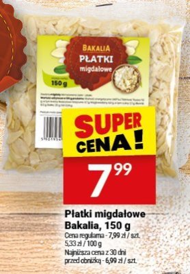 Płatki migdałowe Bakalia promocja w Twój Market