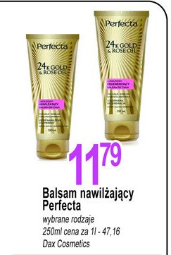 Balsam nawilżający do ciała Perfecta 24k gold & rose oil promocja