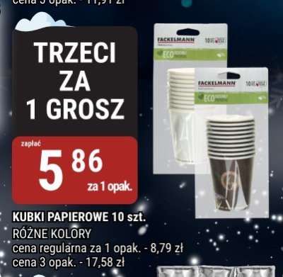 Kubki papierowe 10 szt różne kolory promocja w bi1