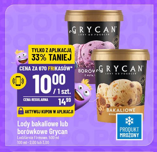 Lody bakaliowe Grycan promocja w POLOmarket