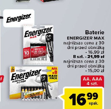 Baterie alkaliczne aaa-lr03 Energizer promocja
