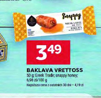 Batonik grecki snappy z miodem VRETTOS promocja