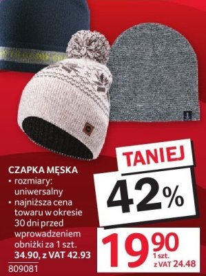 Czapka męska promocja w Selgros