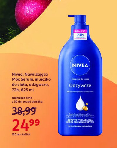 Mleczko odżywcze skóra bardzo sucha z pompką Nivea promocja