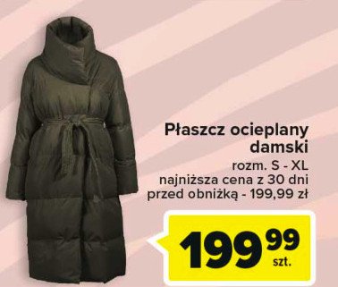 P艂aszcz damski bez kaptura s-xl promocja