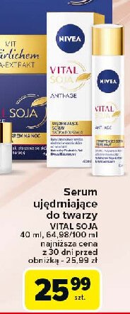 Serum ujędrniające Nivea vital soja promocja w Carrefour Market