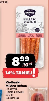 Kiełbaski z szynki  promocja w Netto