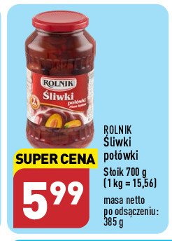 Kompot 艣liwkowy po艂贸wki bez pestek Rolnik promocja