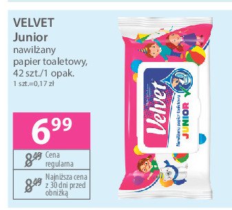 Papier toaletowy nawilżany Velvet promocja