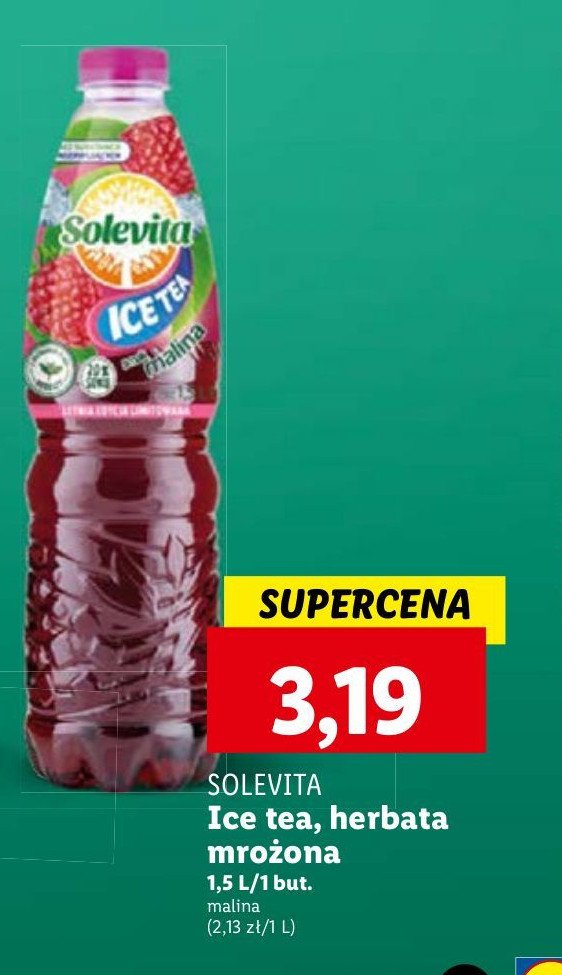 Herbata mro偶ona malina Solevita promocja