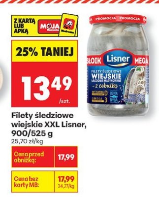 Filety śledziowe wiejskie XXL Lisner promocja w Biedronka