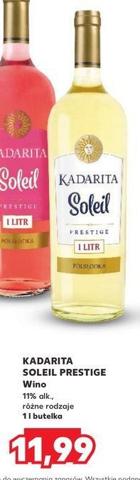 Wino KADARKA SOLEIL PRESTIGE WHITE promocja w Kaufland