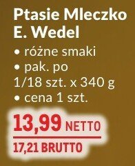 Ptasie mleczko E. Wedel różne smaki promocja w Makro