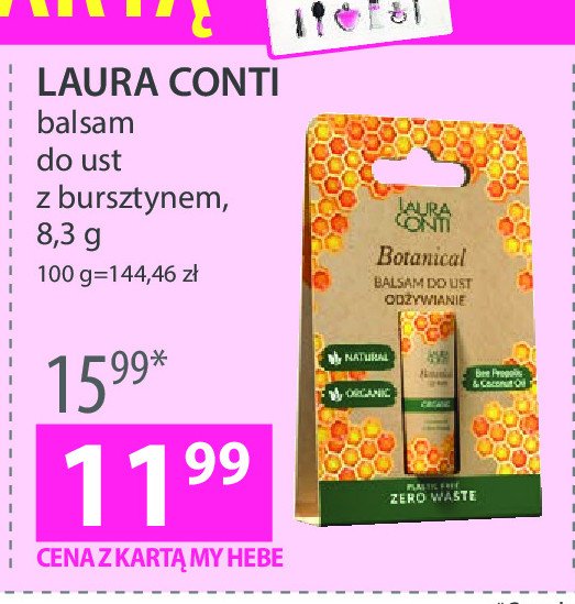Balsam do ust z olejkiem bursztynowym Laura conti promocja