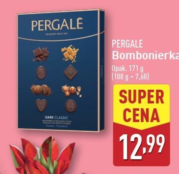 Praliny z gorzkiej czekolady Pergale promocja w Aldi