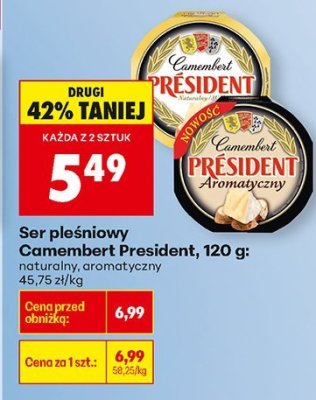 Ser pleśniowy Camembert 120 g aromatyczny promocja w Biedronka