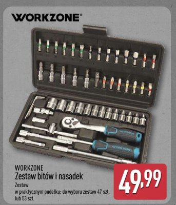 Zestaw bitów i nasadek WORKZONE promocja w Aldi