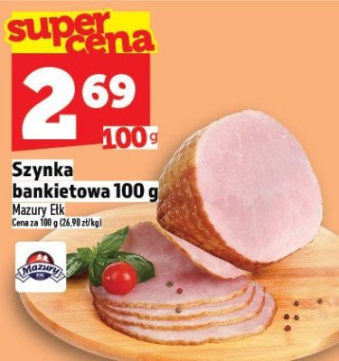Szynka bankietowa Mazury Elk 100 g promocja w TOPAZ