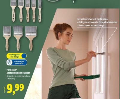 Zestaw pędzli płaskich promocja w Lidl