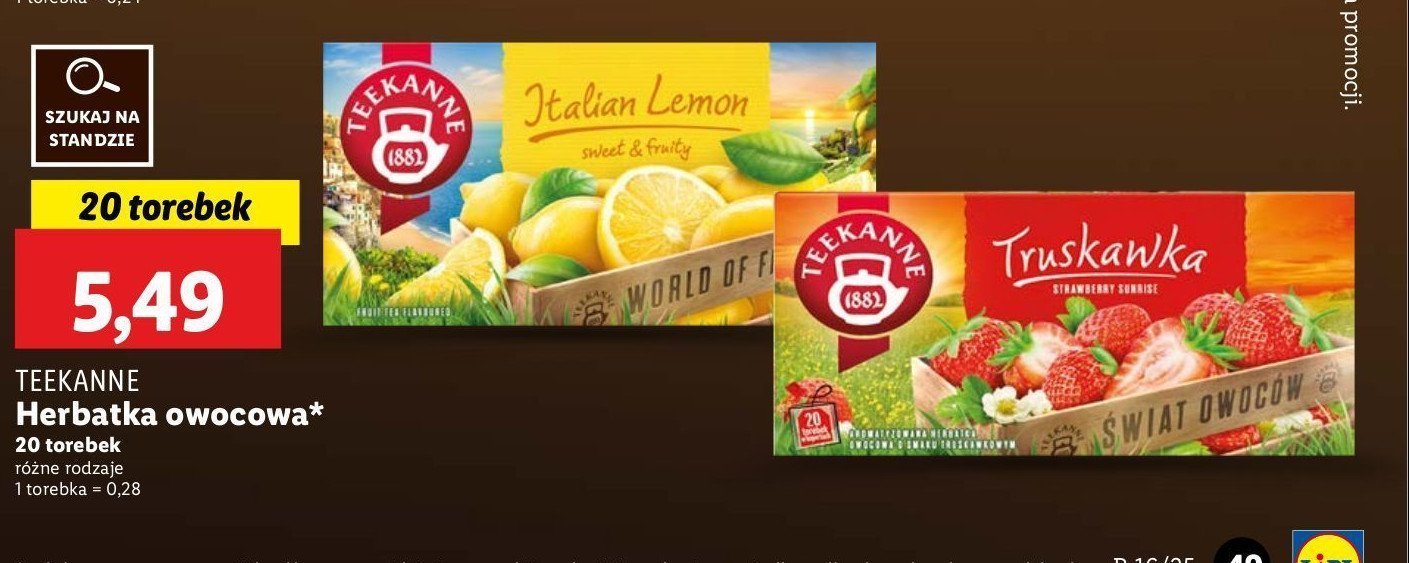 Herbata strawberry Teekanne world of fruits promocja