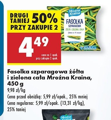 Fasolka szparagowa zielona Mroźna kraina promocja w Biedronka