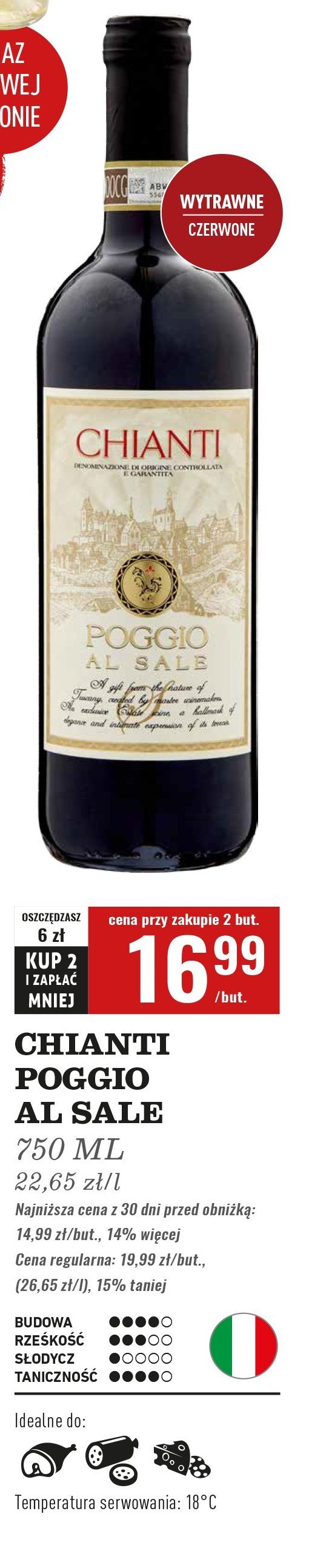 Wino Chianti poggio al sale promocja