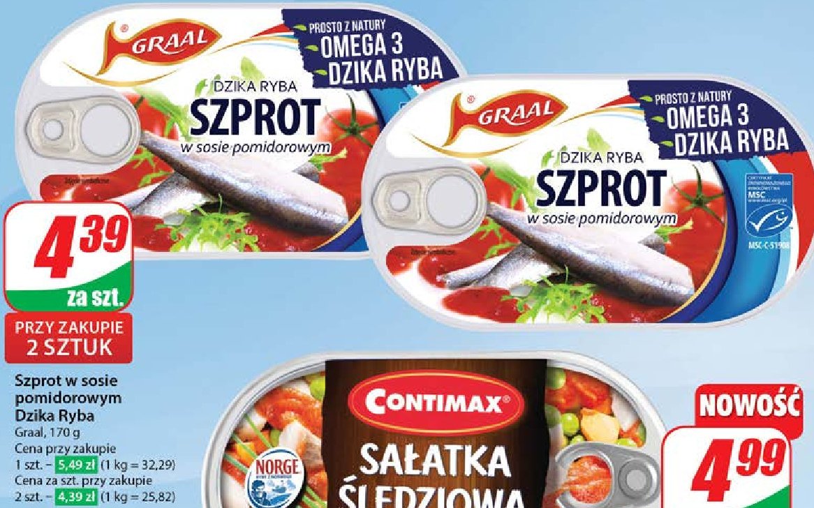 Szprot w sosie pomidorowym Graal promocja