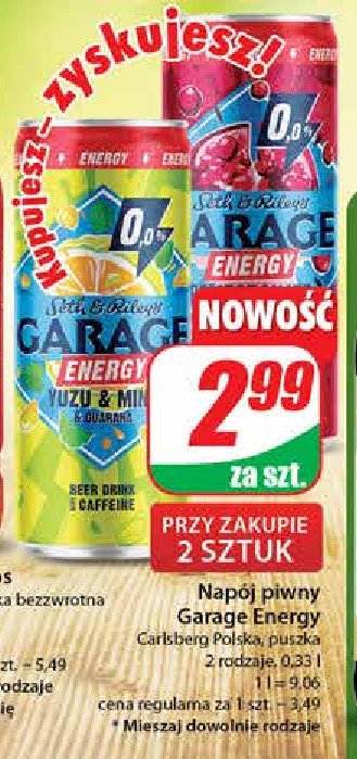 Piwo Garage energy pomegranate promocja