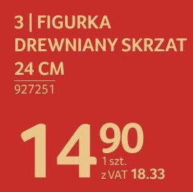 Figurka drewniany Skrzat 24 cm promocja w Selgros