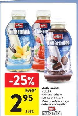 Müllermilch wybrane rodzaje promocja w Intermarche