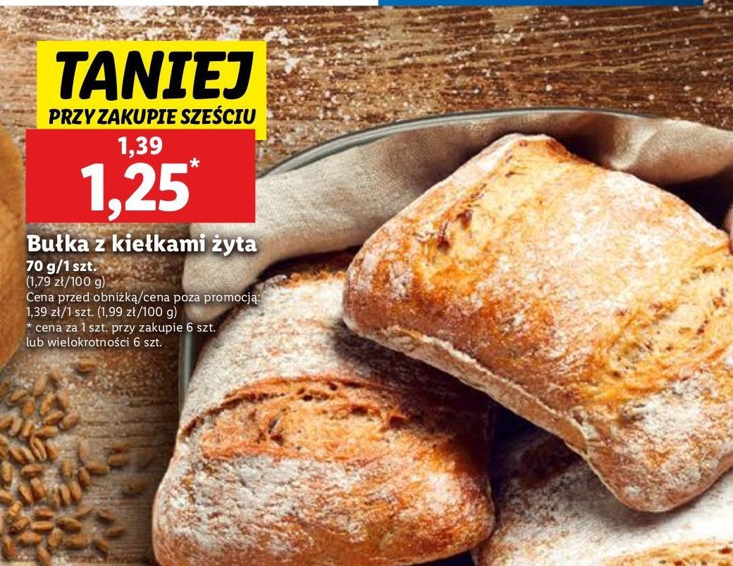 Bułka z kiełkami żyta promocja