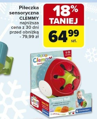 Piłeczka sensoryczna CLEMMY Clementoni promocja w Carrefour